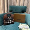 Burberry Mini Checkered Leather Tote Bag With Og Box Dust Bag