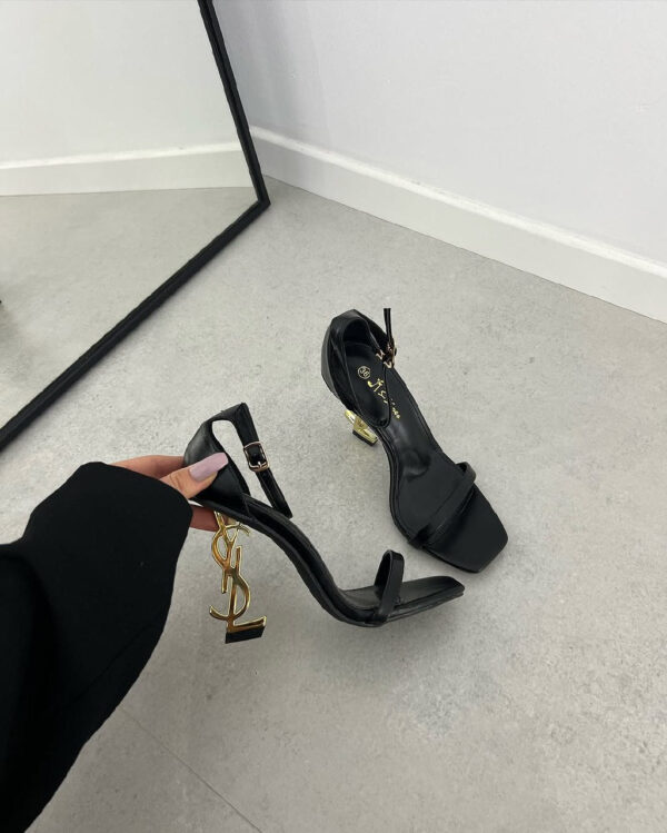 Ysl opyum premium heels in black gold
