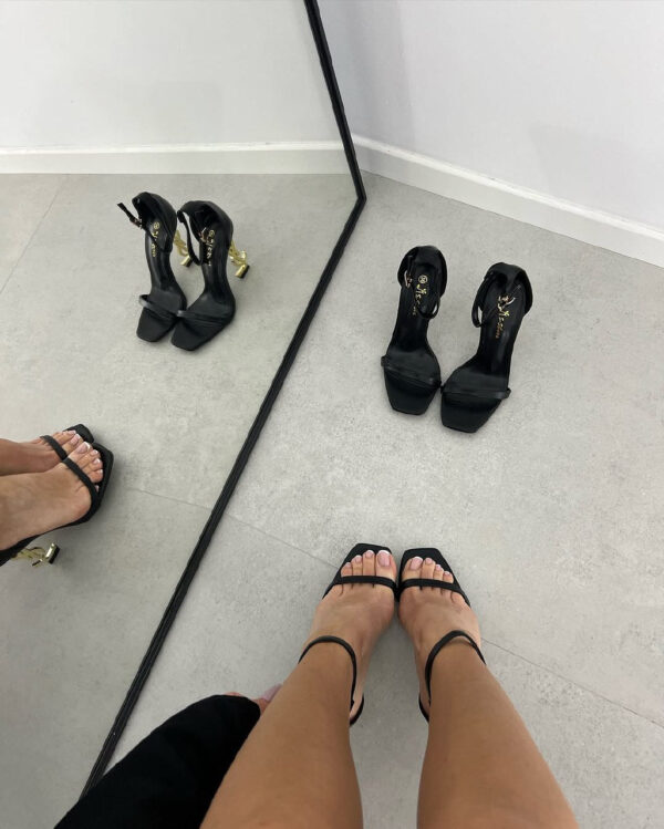 Ysl opyum premium heels in black gold - Image 4