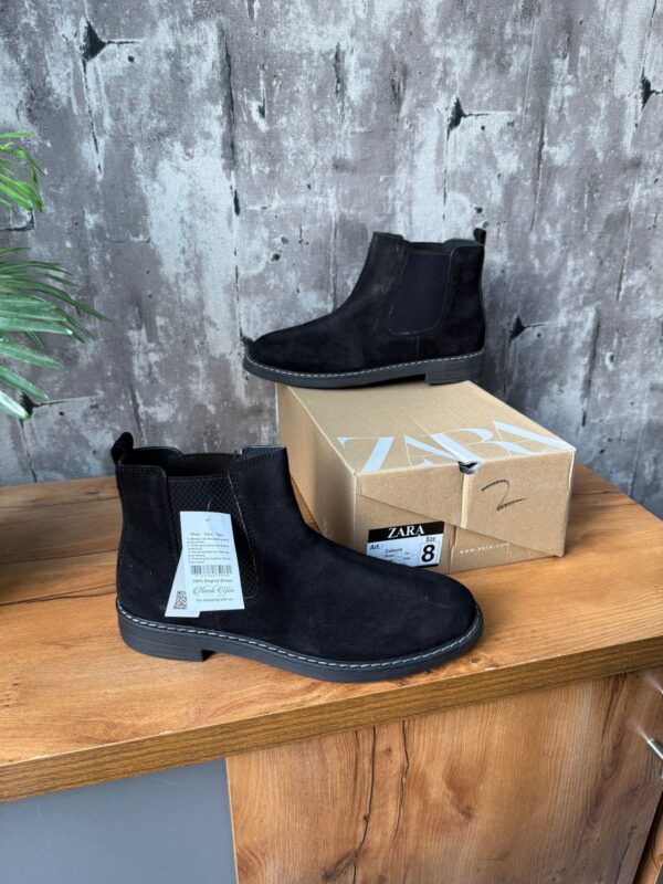 Zara chelsea boots suede premium 1
