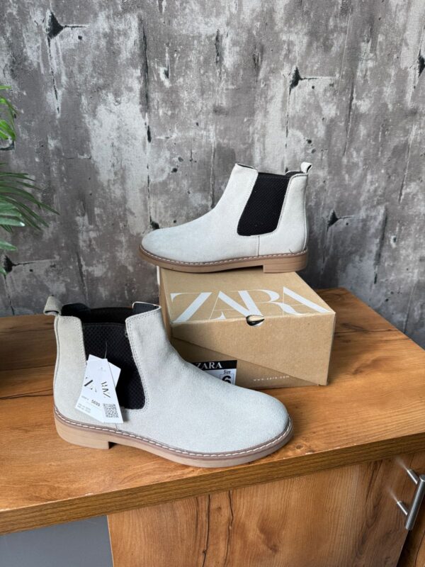 Zara chelsea boots suede premium 4