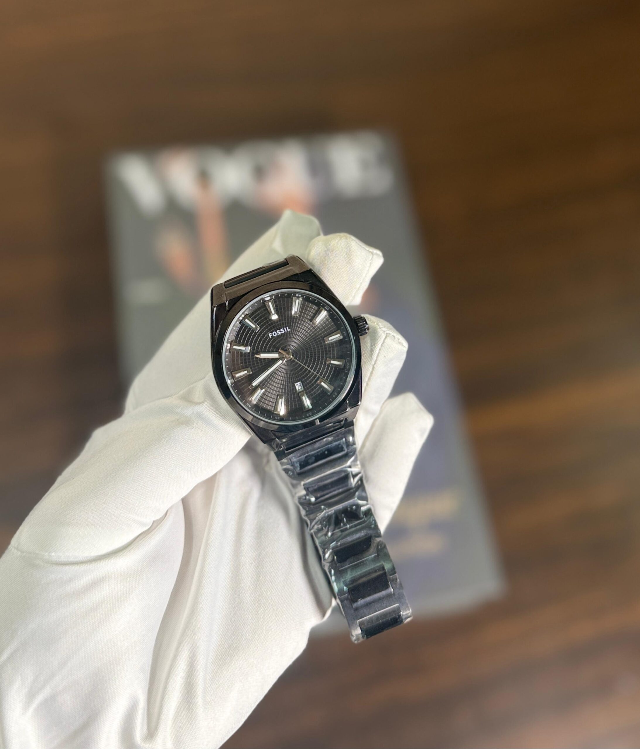 FOSSIL BLACK DAYTONA STEEL CHAIN - Image 3