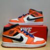 Jordan 1 Mid Team Orange Black